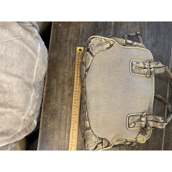 Brahmin‎ Small Caroline satchel bag in a textured canvas Snakeskin Embossed - Picture 9 of 16